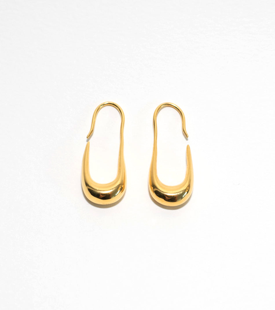 Gold plated earings of Swiss brand Manoliam